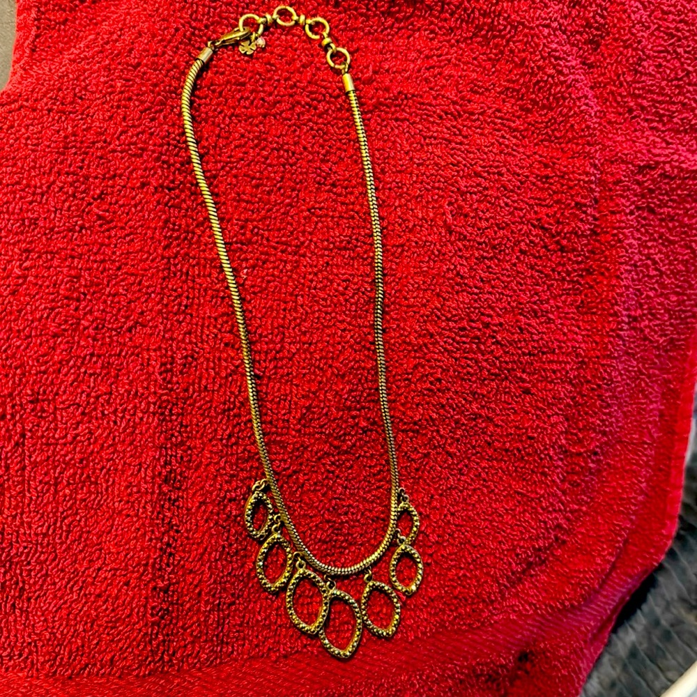 Lucky Brand 20 “ gold/bronze tone marcasite necklace